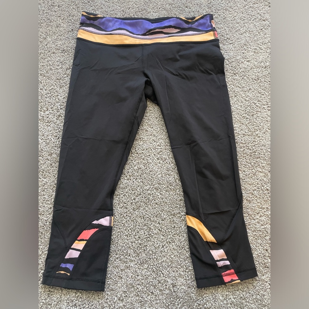 Lululemon Run: Inspire II Mesh Crop Legging, size 10
